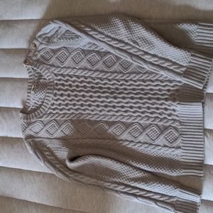 L. L. Bean cotton sweater, gray, small